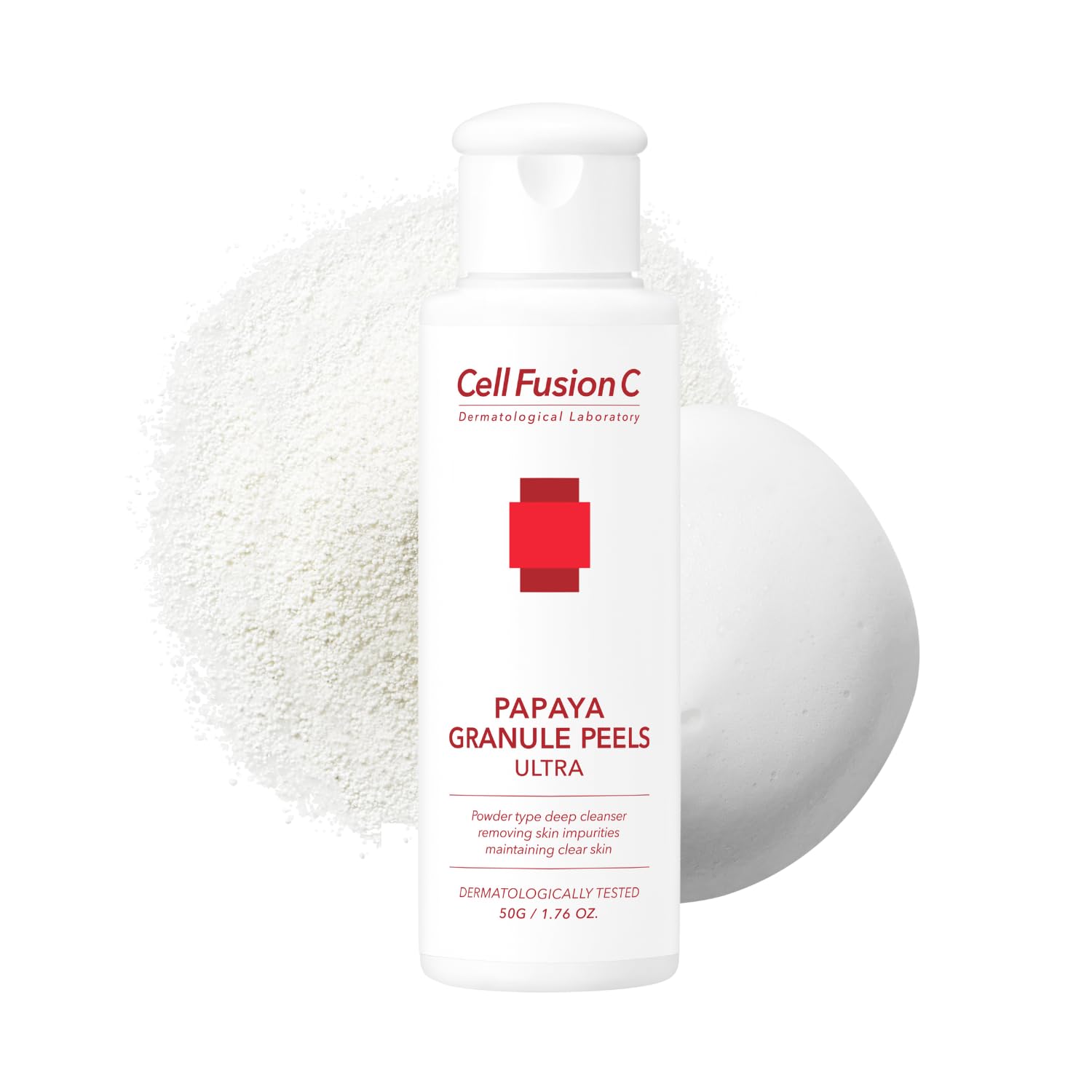 Cell Fusion C - - C  Papaya Granule Peels Mild Deep Cleanser /1.76Oz -Mild Deep Cleanser Enriched With Natural Enzymes For All Skin Types - 50G