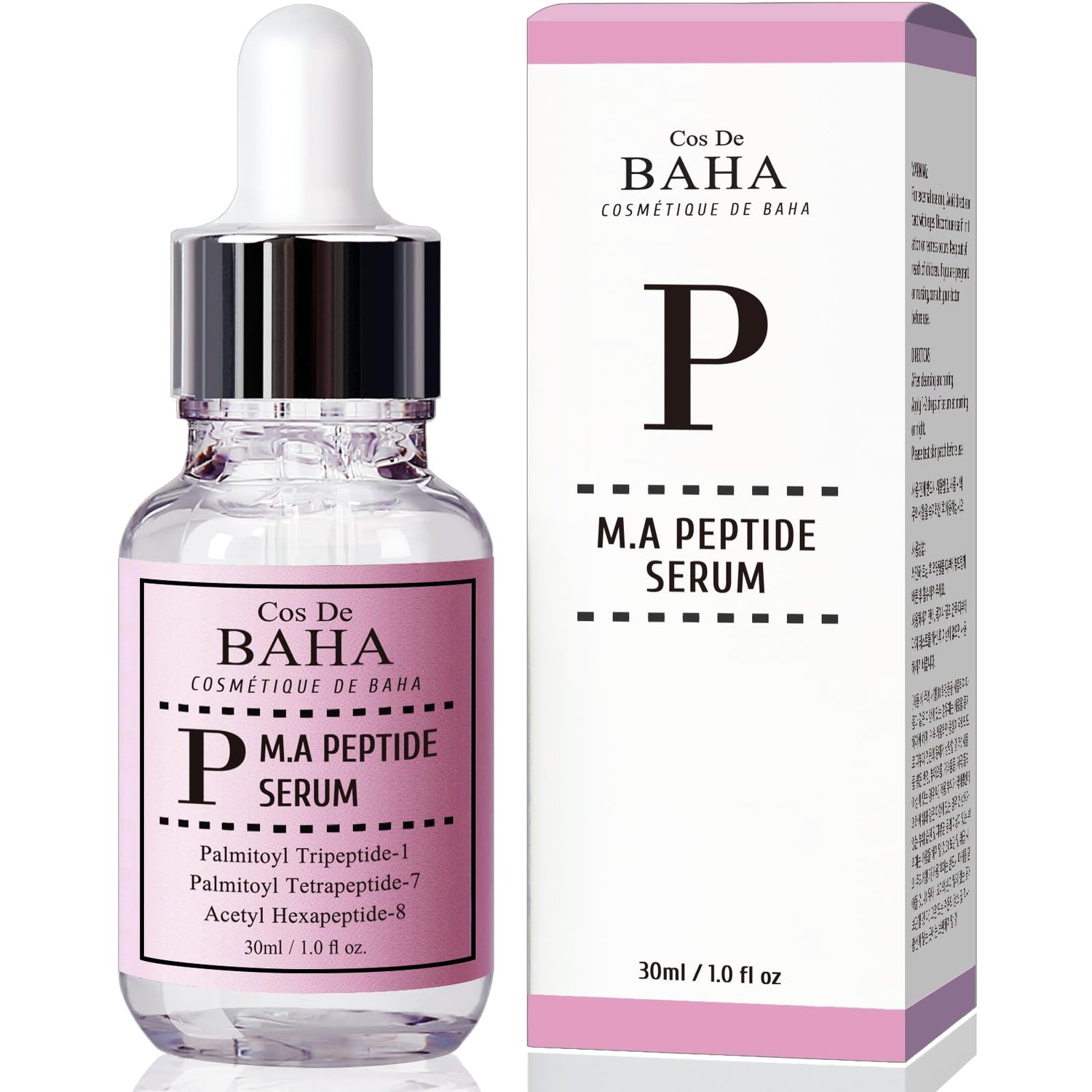 Cos De BAHA - - BAHA Peptide Serum  w Matrixyl 3000 & Argireline - 30ml