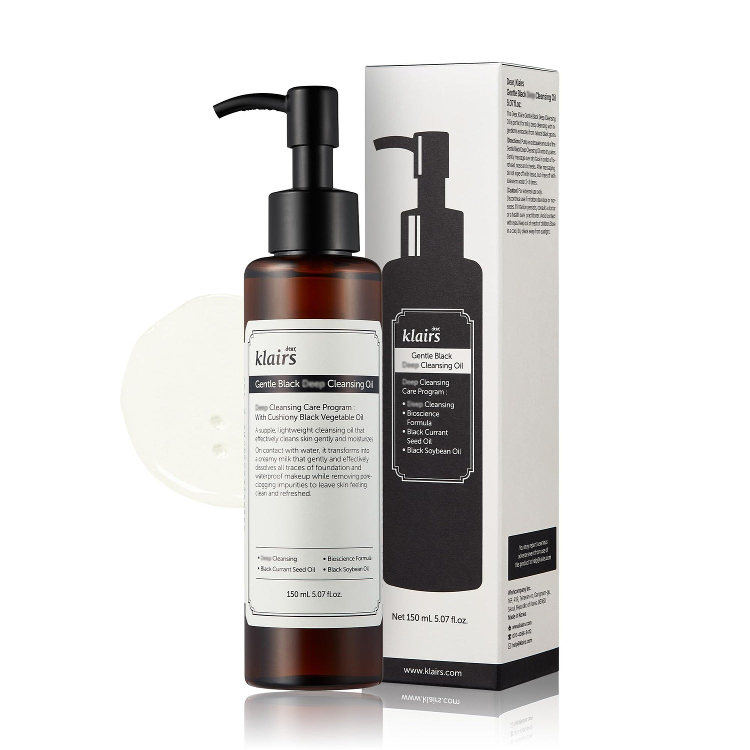 DearKlairs - - Gentle Black Deep Cleansing Oil () - 150ml